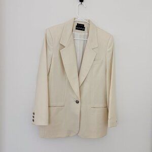 Giorgio Sant'Angelo Vintage Cream 100% Wool Blazer